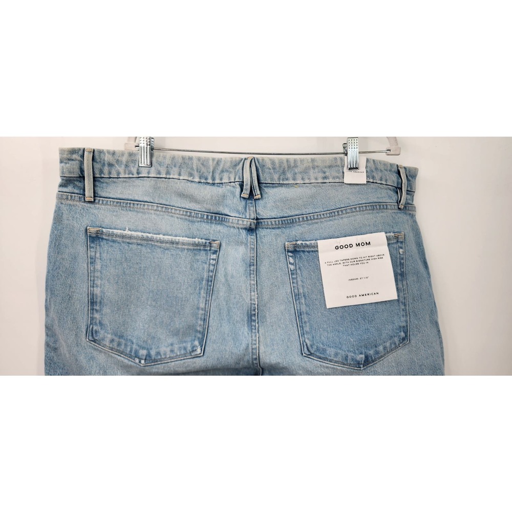 New NWT Good American Good Mom Jeans Size 20 Light Wash - Picture 9 of 16